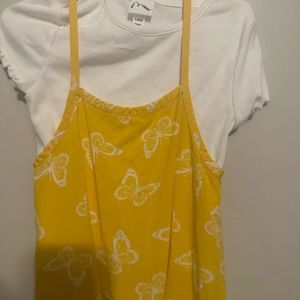 Girls Art Class Tank Dress with Undershirt